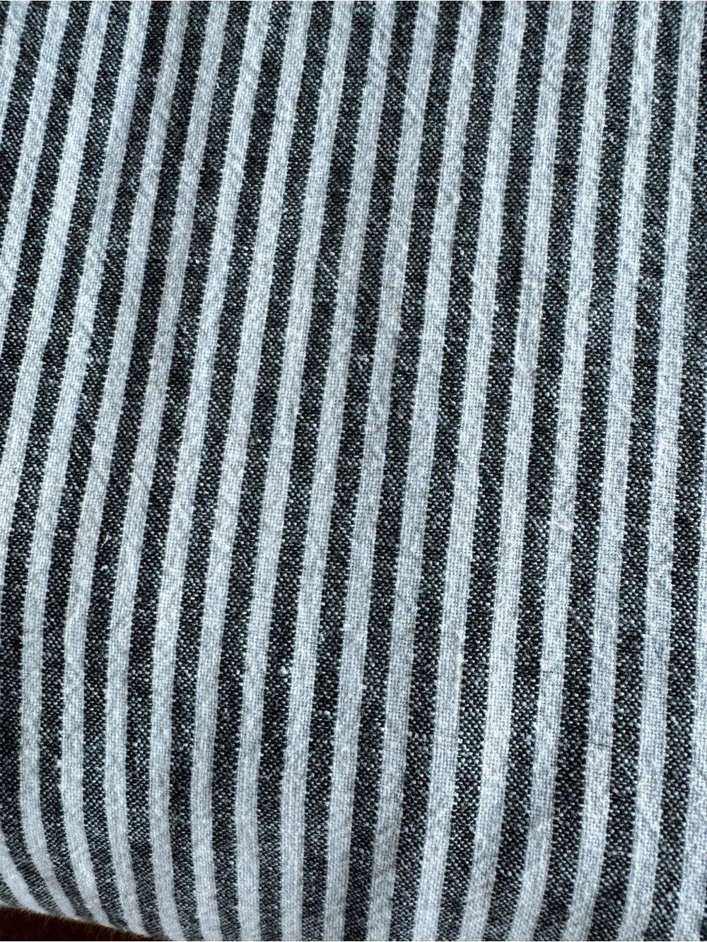 Pottery Barn Wheaton Stripe Duvet Cover in White and Gray - King